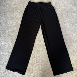 Simonton Says black crystal knit wide leg pants size M